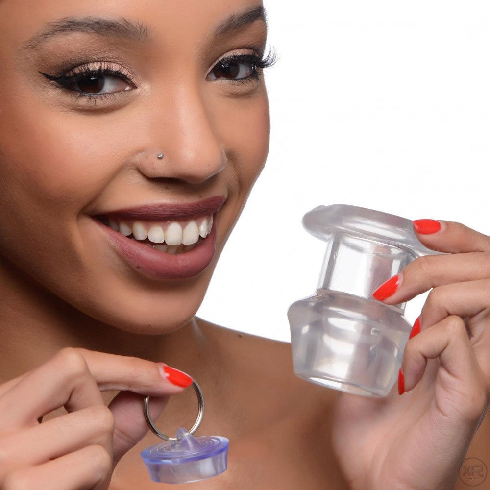 Ass Bung Clear Hollow Anal Dilator with Plug