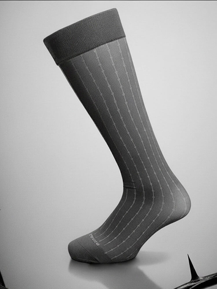 Men's Fashion Thorn Stripes Nylon Dress Socks