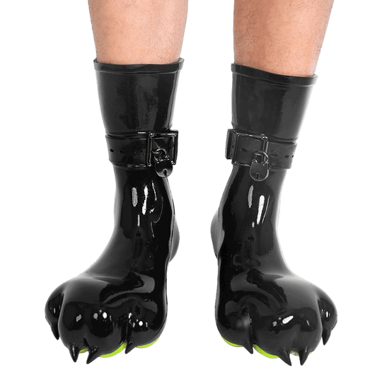 Furrjoi Silicone Canine Paw feet with Bindings Lime Green