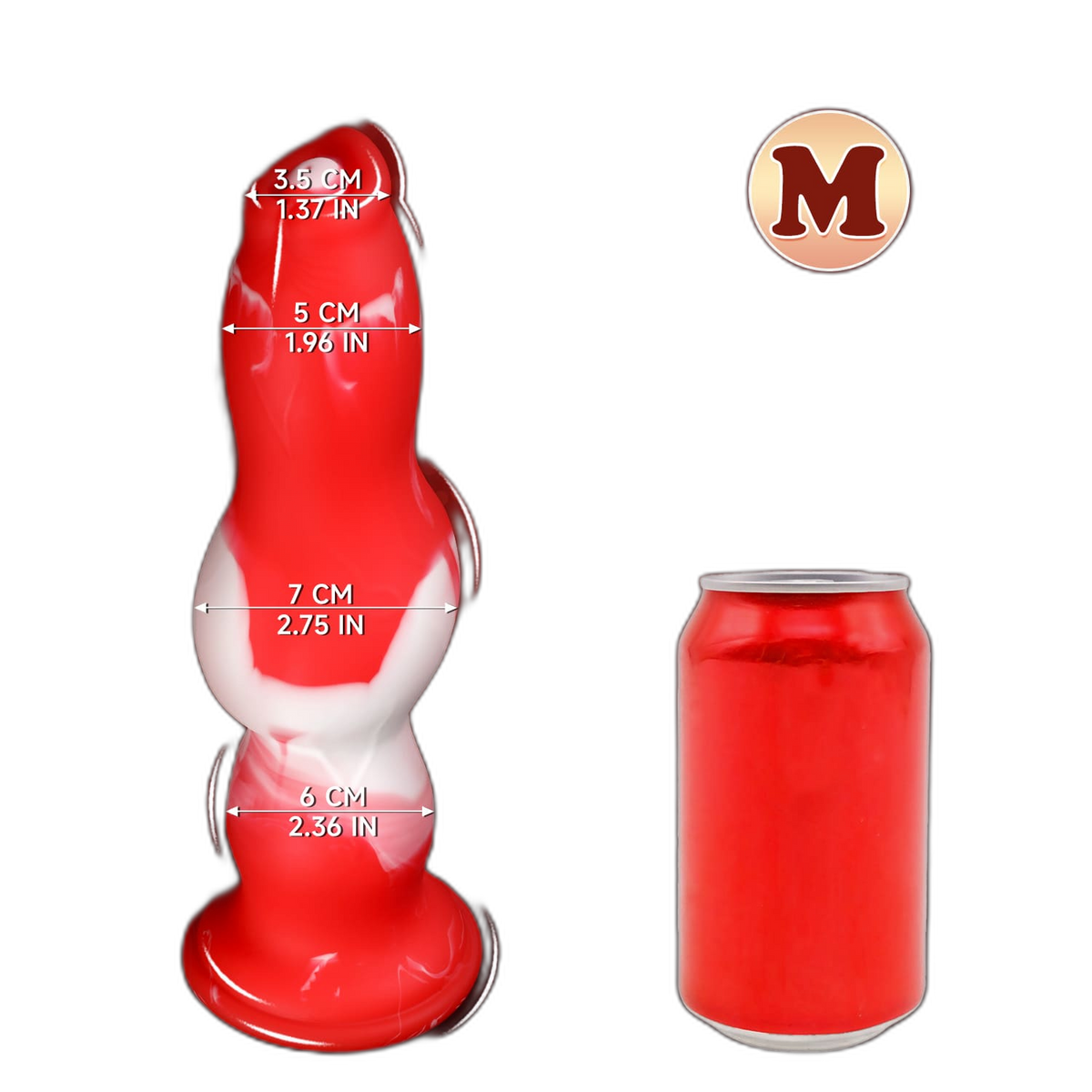 Peppermint Fury - Knot Dildo - Kanis Dildo - Butt Plug - 3 Sizes