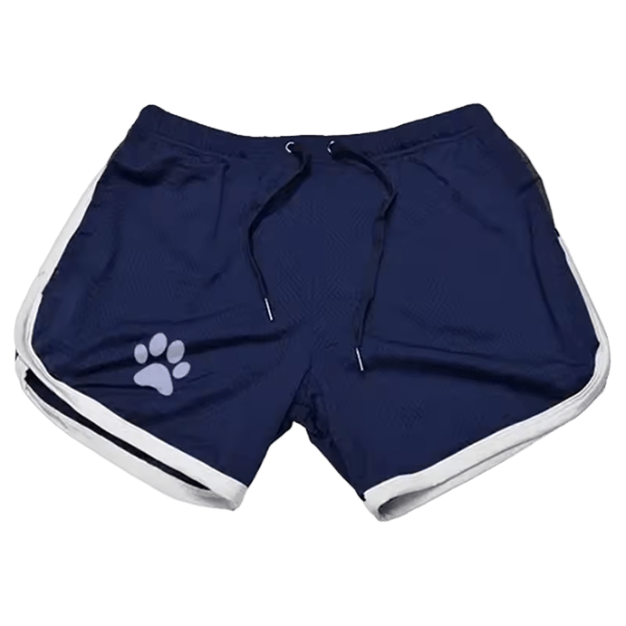 Paw print Mesh Shorts Navy/White
