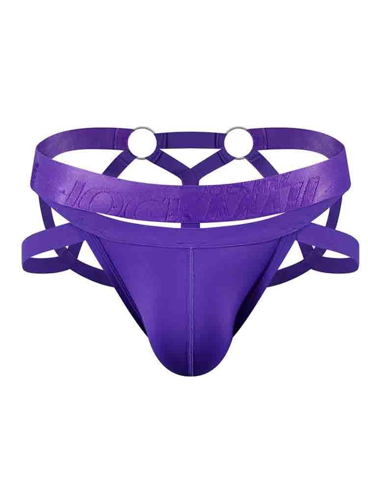 Men's Cutout Bondage Metal Ring Thong