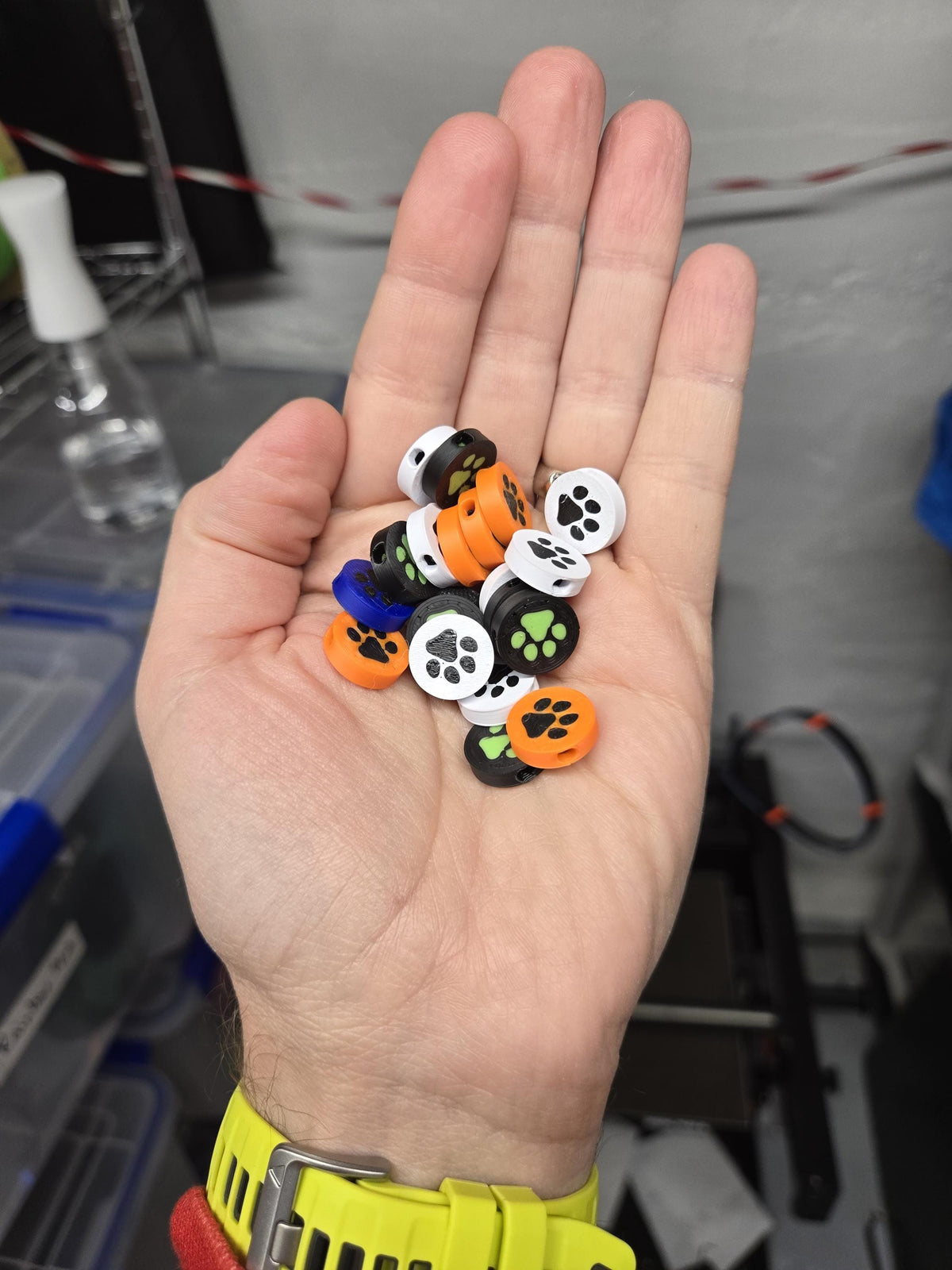 3D Printed Puppy Paw Kandi Bead