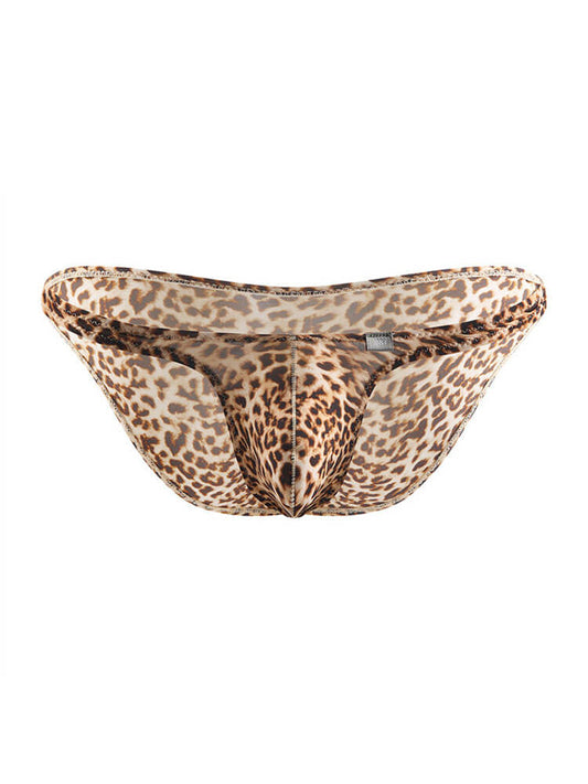 Men's Low-Rise Leopard Print Narrowband Briefs