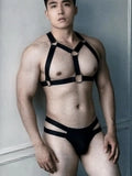 Men's Tight-Fitting Bondage Harness And Thong Set