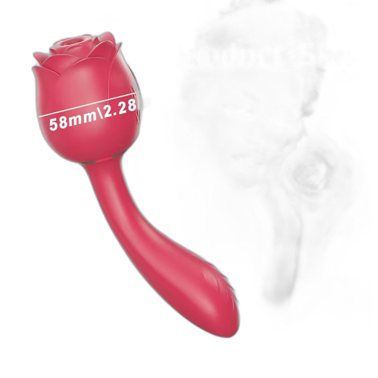 Immortal Flower VIII - Rose Clitoral Suction Stimulator with G-Spot Vibrator