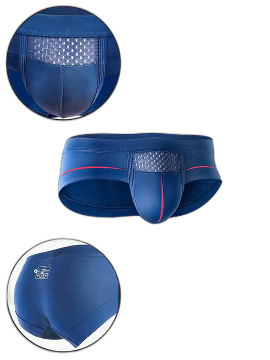 Aoelemen 4 Pack Men's Breathable U Convex Pouch Briefs