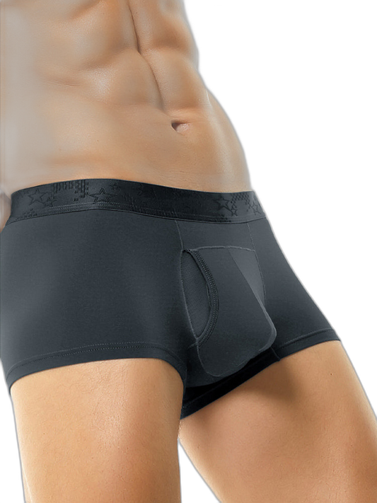 4 Pack Men’s Support Pouch Trunks With Functional Fly