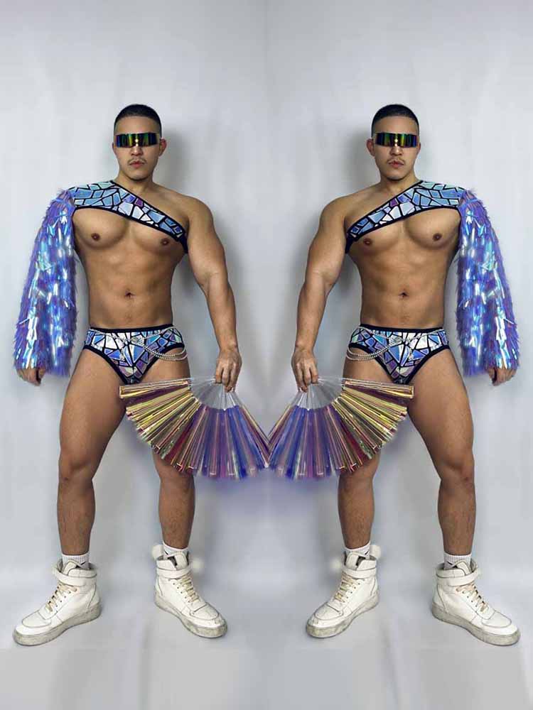 Sexy Mirror Performance Costume Set