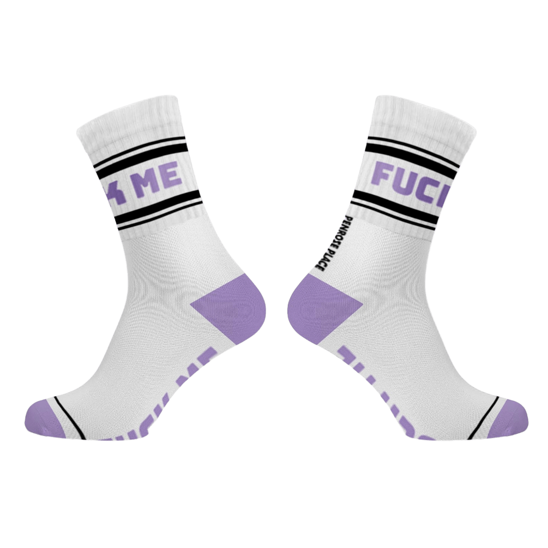 FUCK ME Cotton Crew Socks mid-length