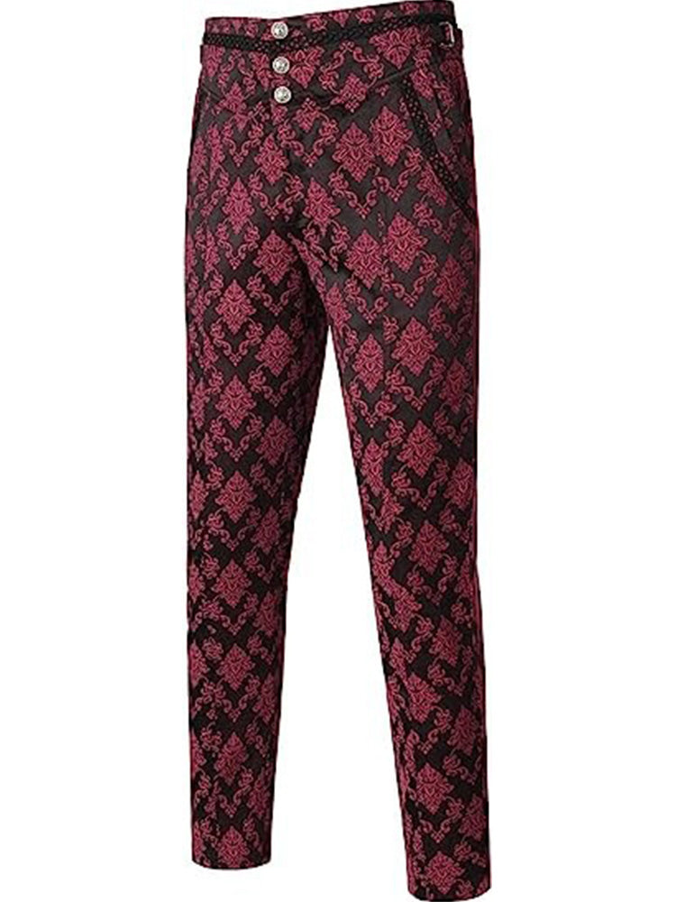 Men's Jacquard Gothic Long Pants