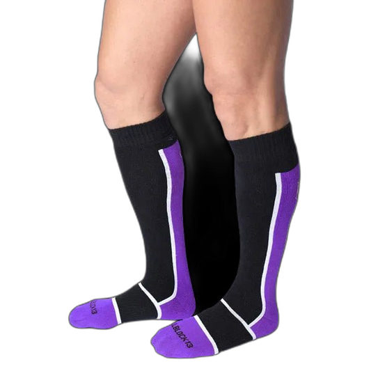Cell Block 13 Take Down Knee High Socks | Purple