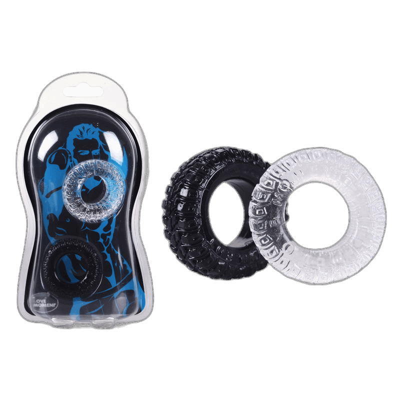ruff GEAR Super Stretch Gummy Tyre Cock Rings 2 Pack