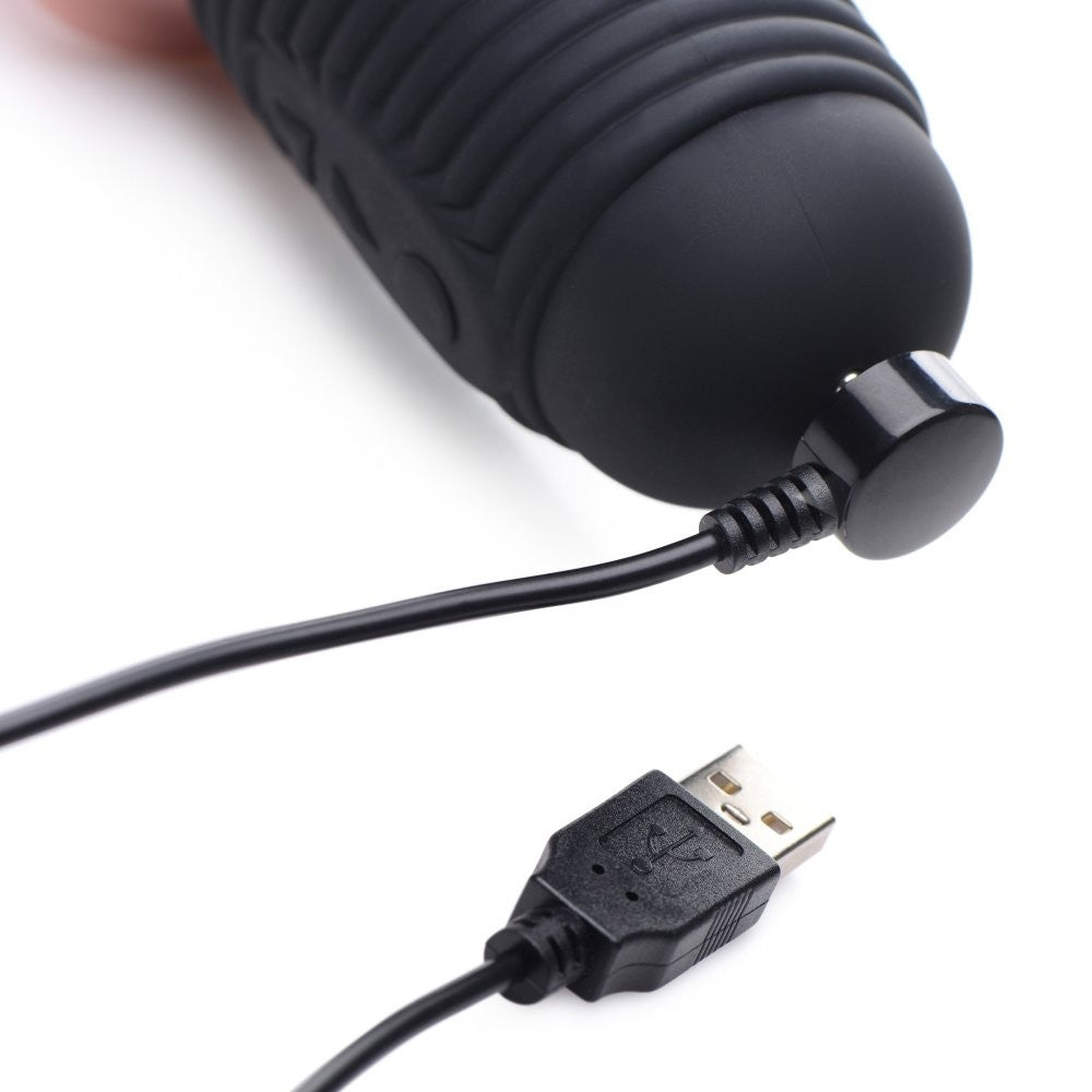 Power Pounder Vibrating and Thrusting Silicone Dildo