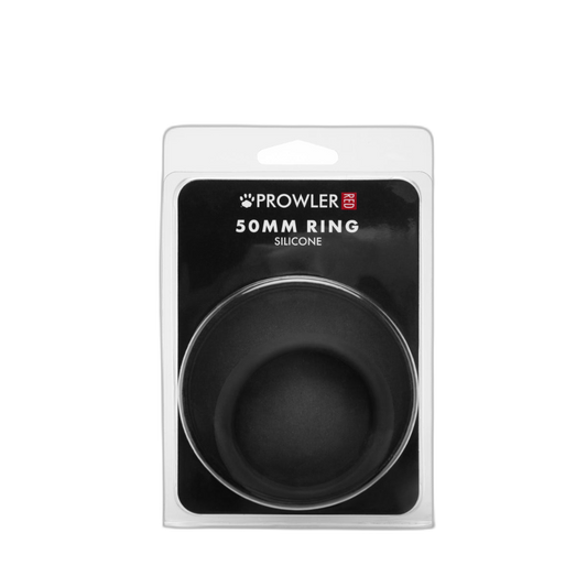 Prowler RED Silicone Cock Ring Black 50mm