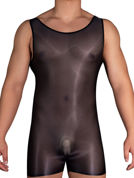 Men's Sexy Thin Transparent Bodysuits