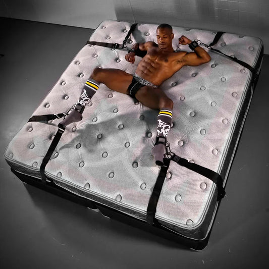 Bedroom Bondage Under-Bed Restraint System with Anchor Points