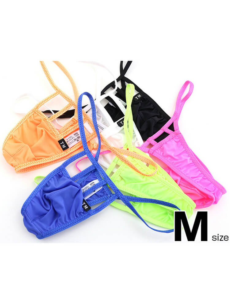 Men's Sexy Solid Color Hollow String Thong