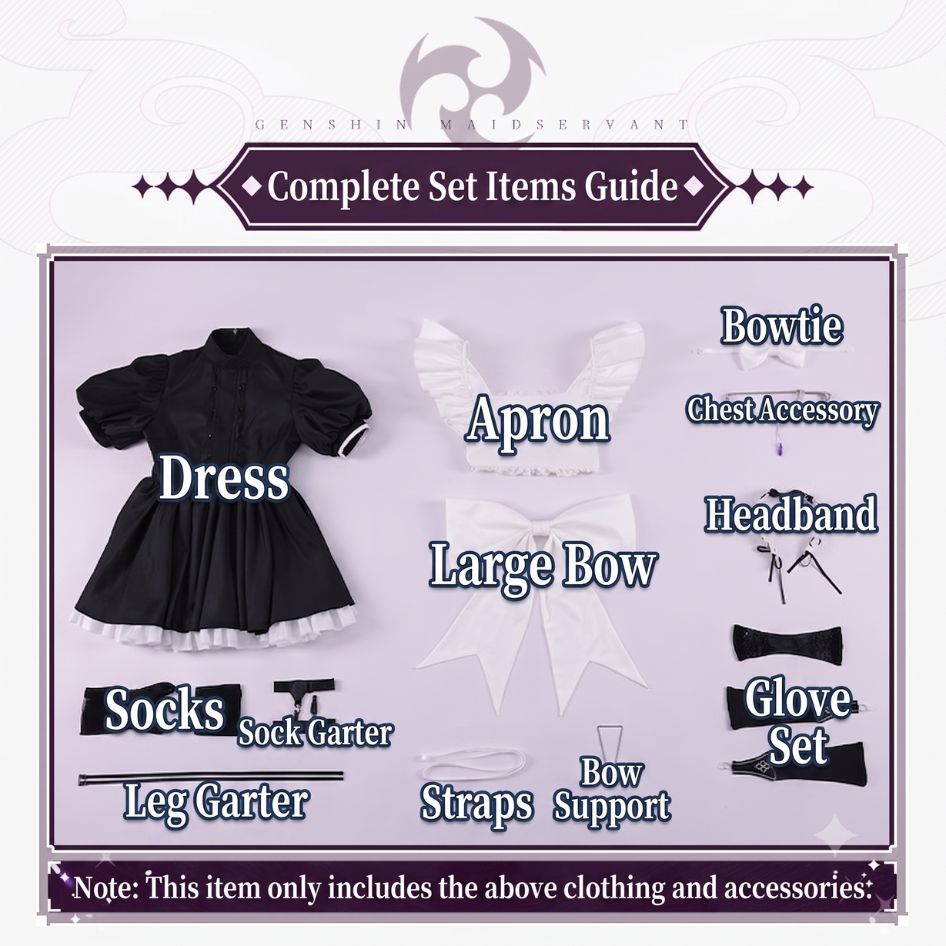 Purple Maid Cosplay Costume