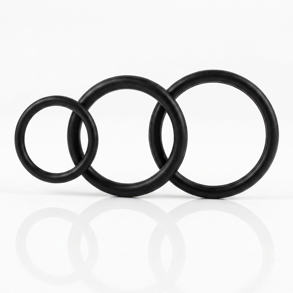 Black Triple Cock Ring Set
