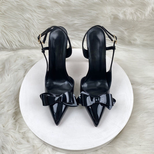 Bow Stiletto Slingback Heels