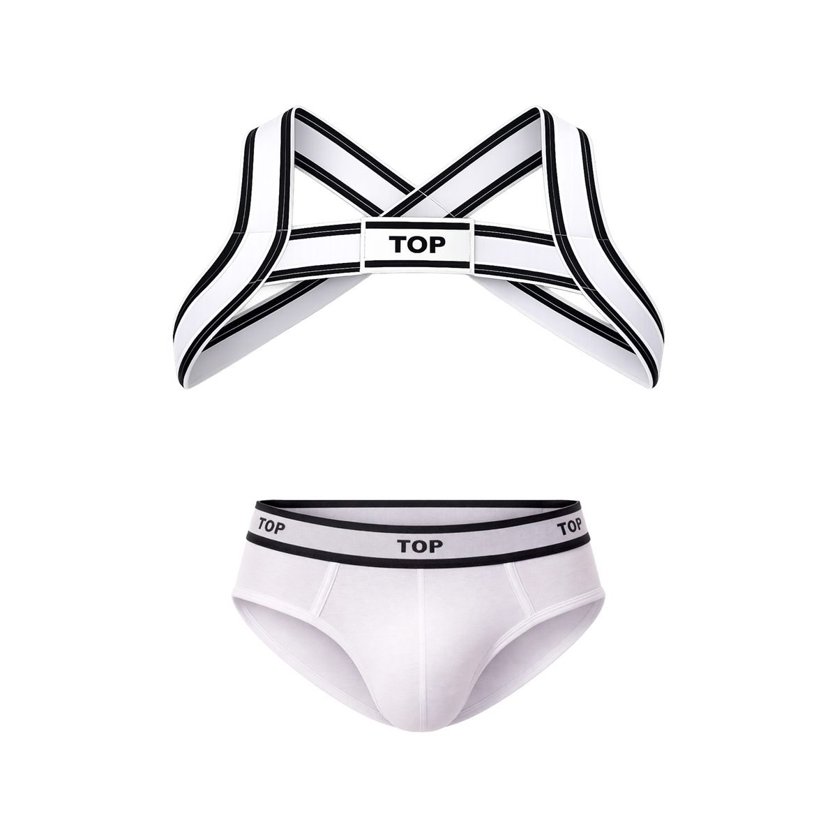 Barcode Berlin TOP Multipack 1x Brief White + 1x Harness White-Black