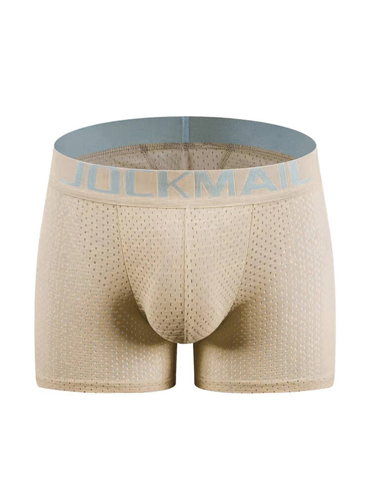 Mesh Padded Sponge Hip Lift Men's Boxer Briefs