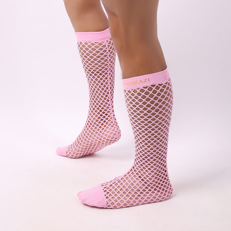 Cutout Mesh Men's Fishnet Socks