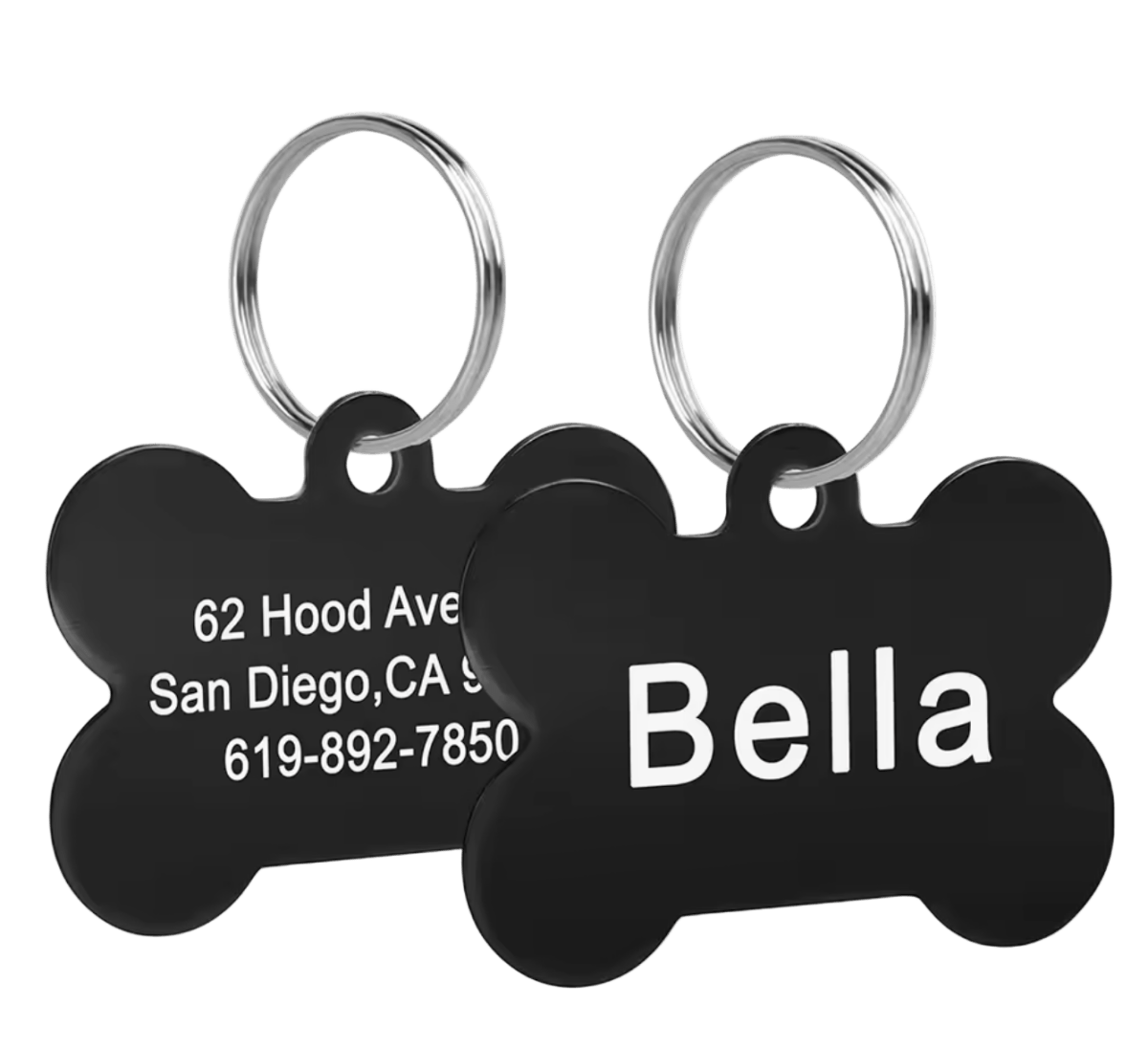 Custom Metal Tag Black