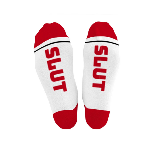 SLUT | Cotton Crew Socks | Mid-length