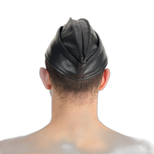 Prowler RED Leather Triangle Cap Black