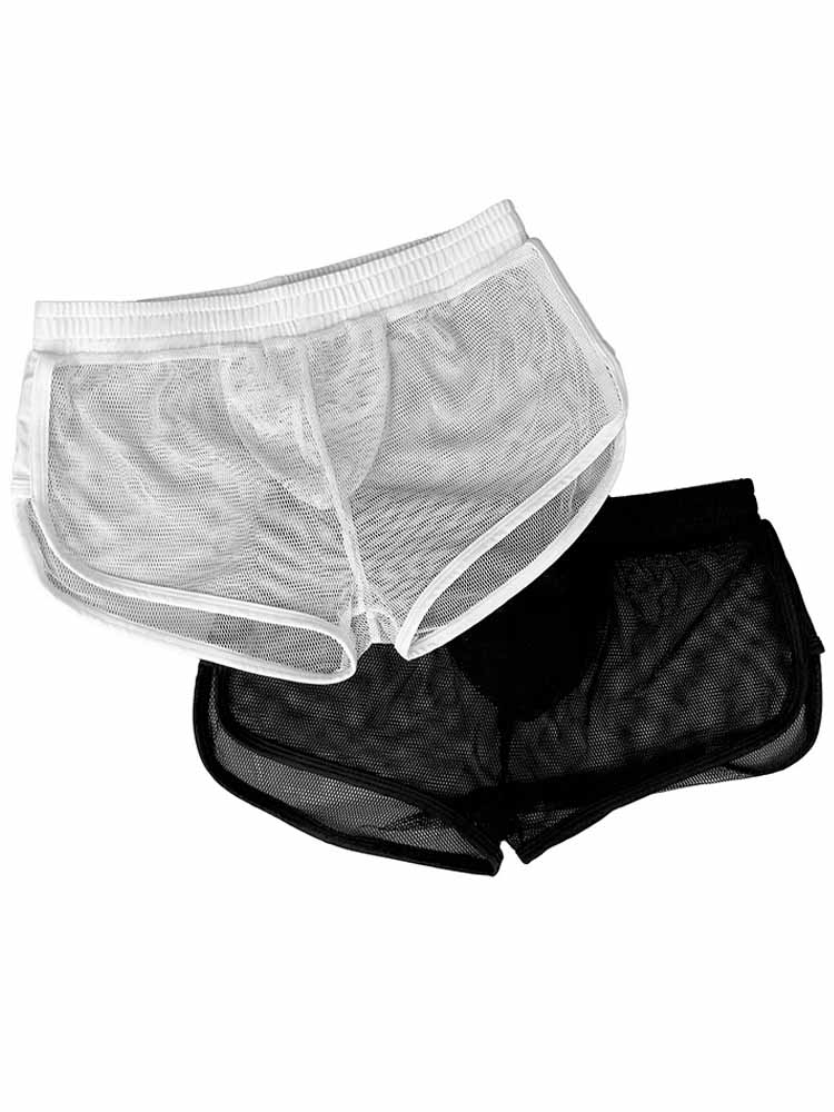 Men's Mesh Cut-Out Side Split Trunks
