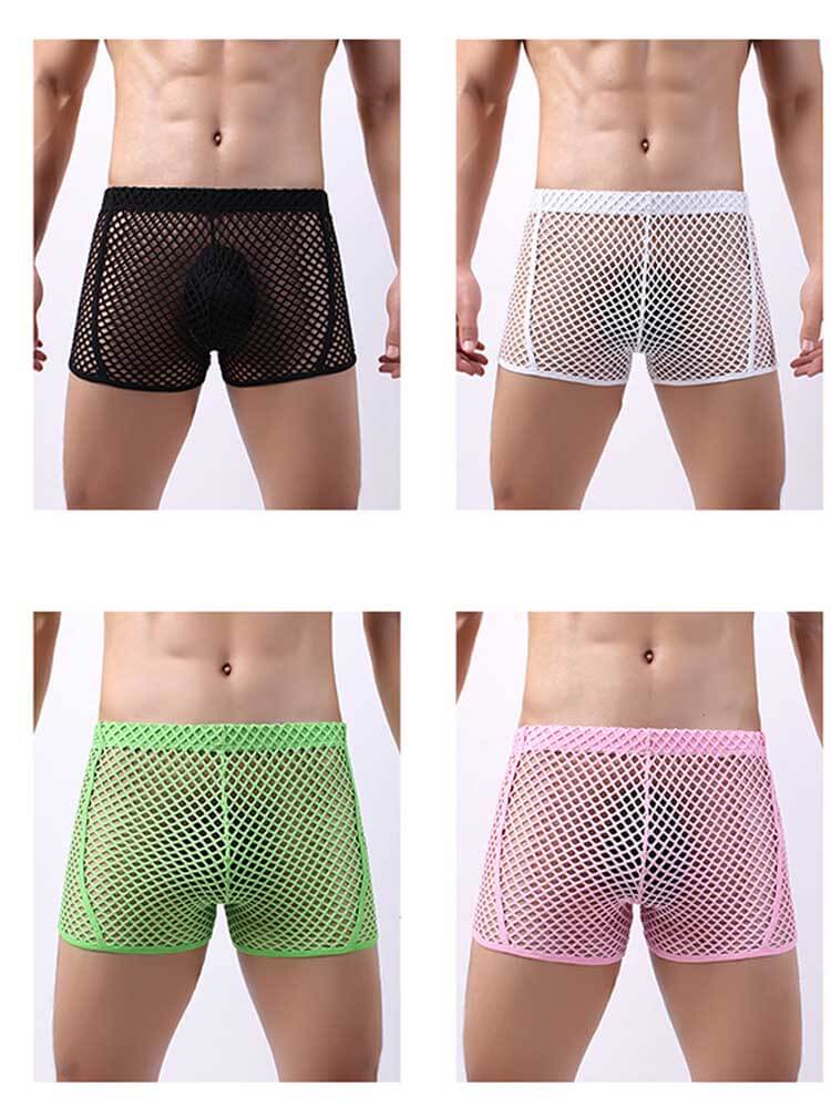 Men's Sexy Mesh See-Through Fishnet Trunk