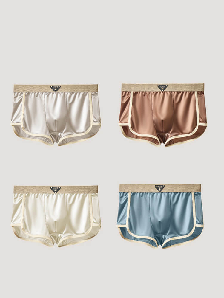 Men's Ice Silk Antibacterial Boxer Briefs