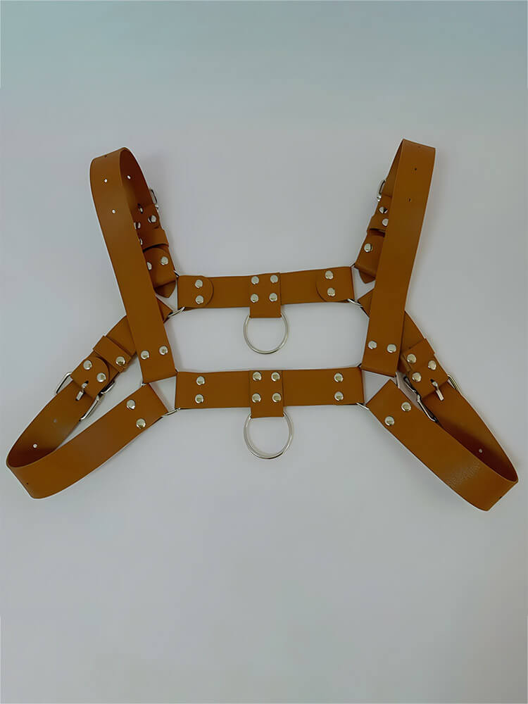 Leather Bull Dog Harness - Black