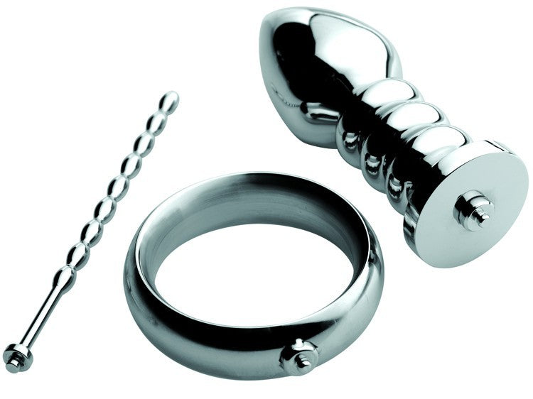 Deluxe Series Voltaic For Him Stainless Steel Male E-stim Kit