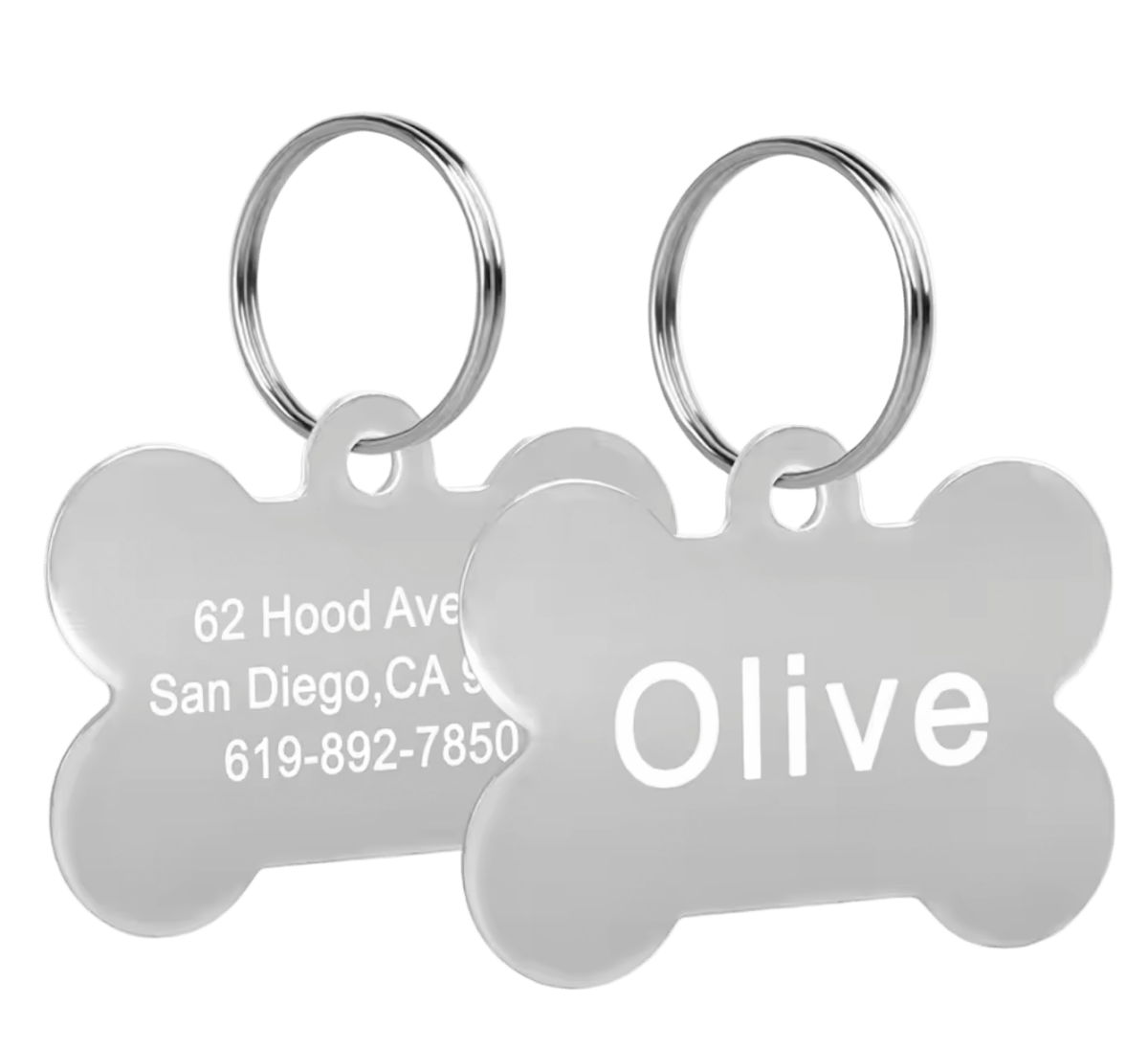 Custom Metal Tag Silver