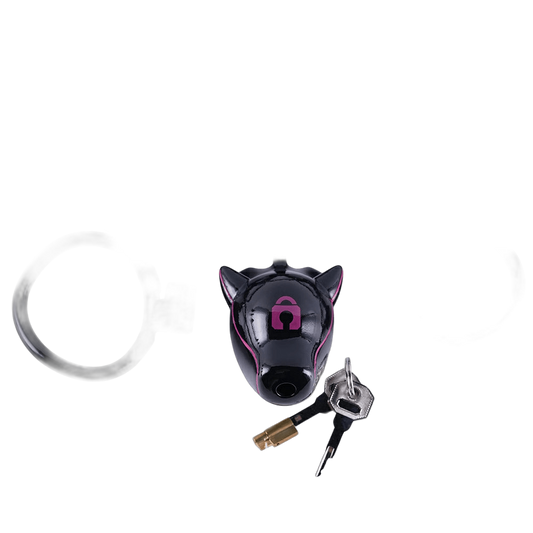 Furjoi Drone Hood Chastity Cage Purple