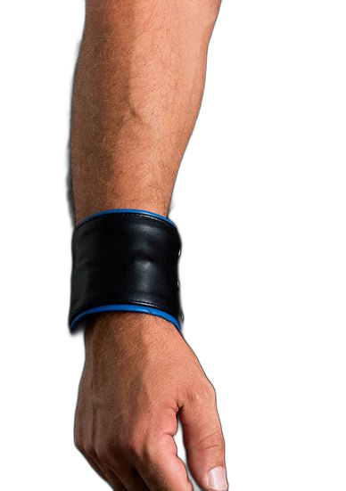 ruff GEAR Double Tone Leather Wrist Strap Wallet Blue Black