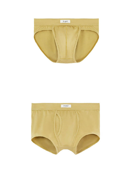 Men's Solid Color Soft Breathable Cotton Briefs