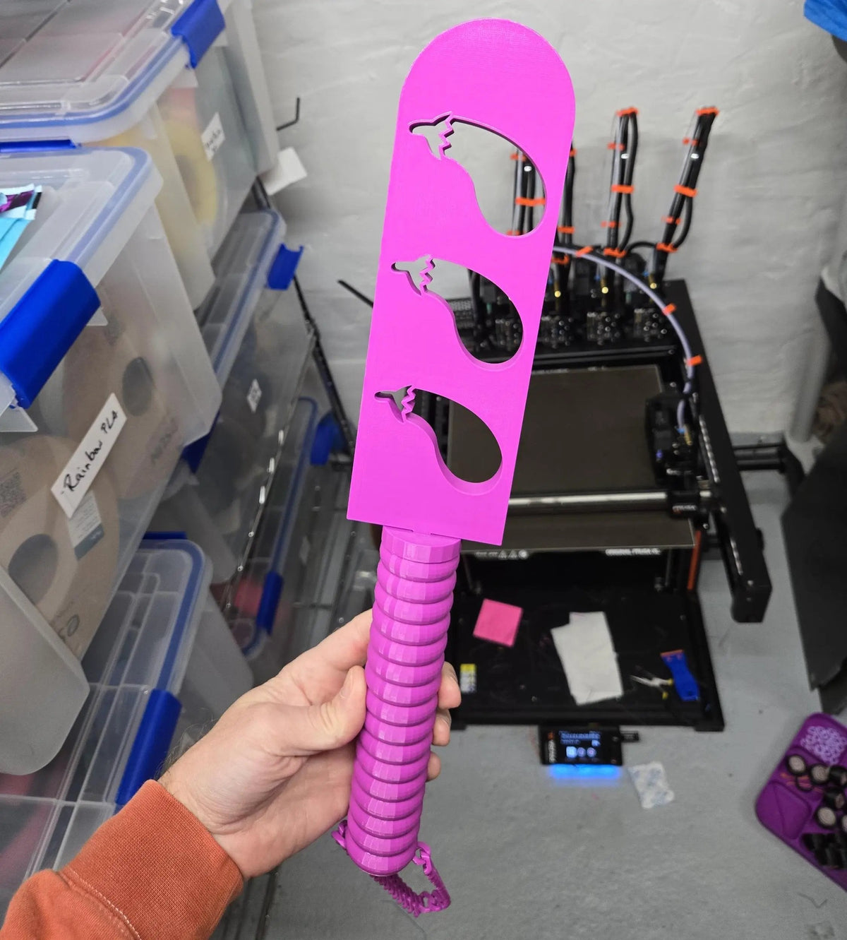 3D Printed Eggplant BDSM Paddle