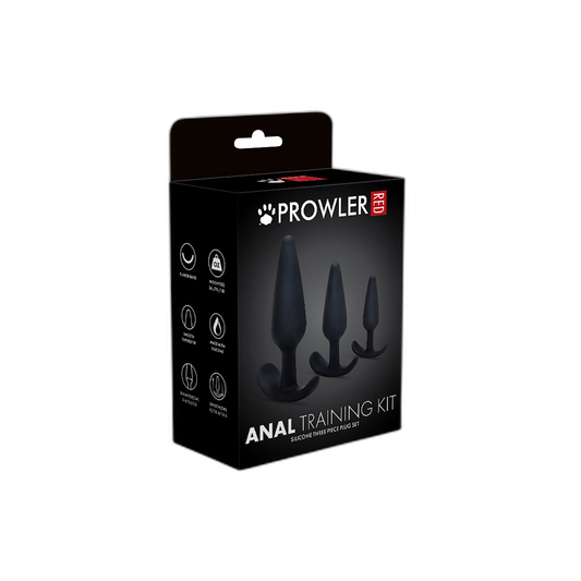 Prowler RED 3 Piece Anal Training Butt Plug Kit Black