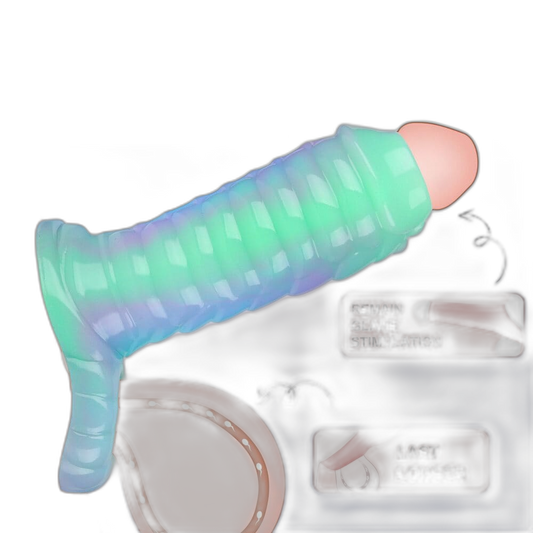 Orb - Silicone Textured Penis Sleeve with Ball Loop