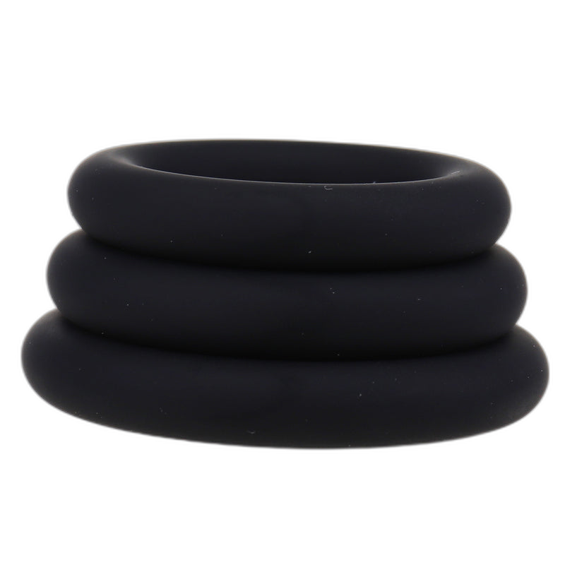 ruff GEAR Pure Silicone Stretch Cock Ring Set Black