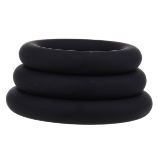 ruff GEAR Pure Silicone Stretch Cock Ring Set Blue