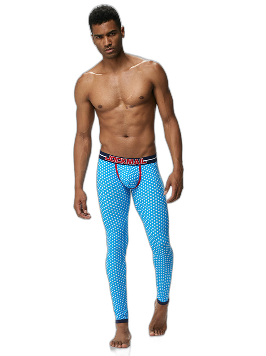 Men's Star Print Cotton Thermal Pants