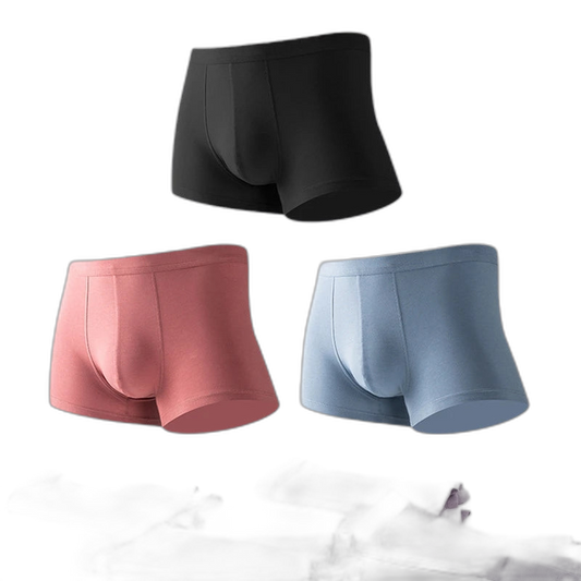 4Pcs Modal Pure Color Thin U Convex Boxer Briefs For Men