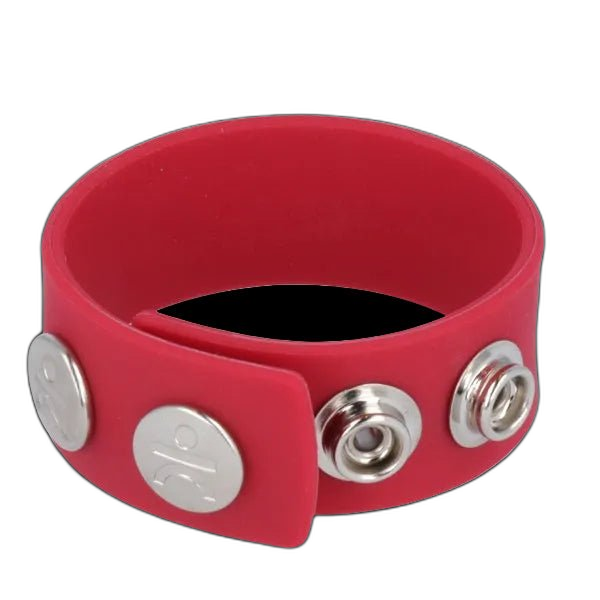 Titus Silicone Wide Cock & Ball Strap Red