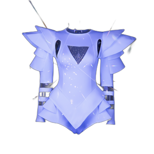 Crystal Couture White Party Bodysuit