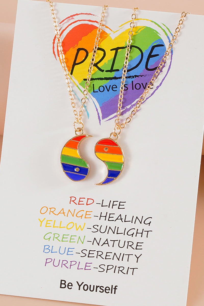Rainbow Metal Butterfly Pendant Necklaces